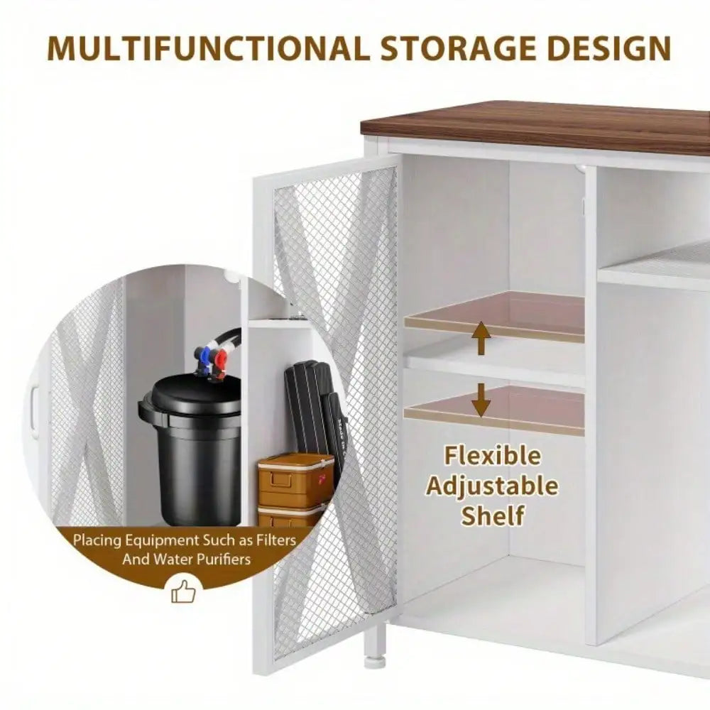 Aquarium Stand Cabinet with Light For Fish Tank